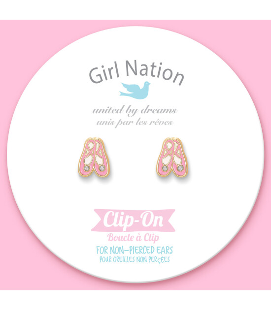 Girl Nation Clip On Klipsli Küpe // Ballet Slippers