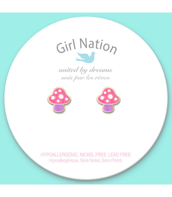 Girl Nation Cutie Küpe // Mini Mushroom