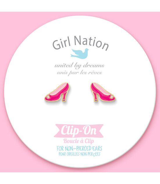 Girl Nation Clip On Klipsli K&uuml;pe //&nbsp;Hot Pink Heels
