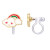 Girl Nation Clip On Klipsli Küpe // Bunny Mermaid
