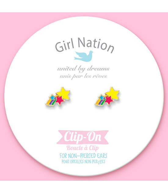 Girl Nation Clip On Klipsli Küpe // Shooting Stars