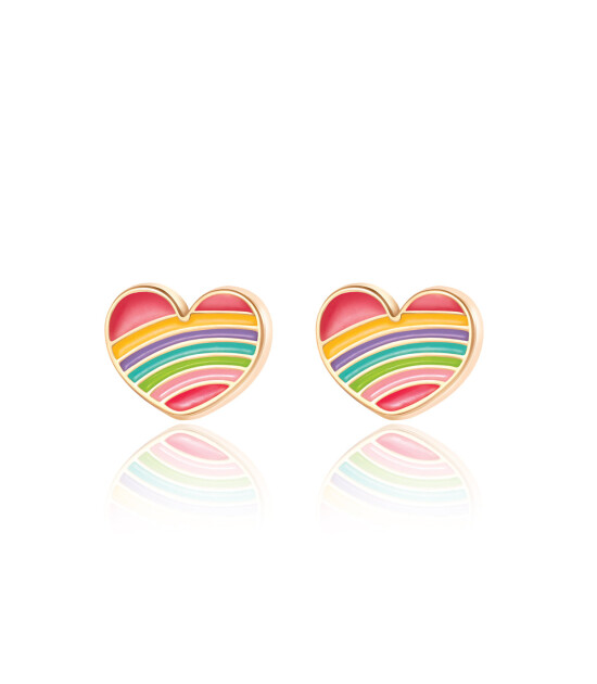 Girl Nation Cutie Küpe // Rainbow Heart