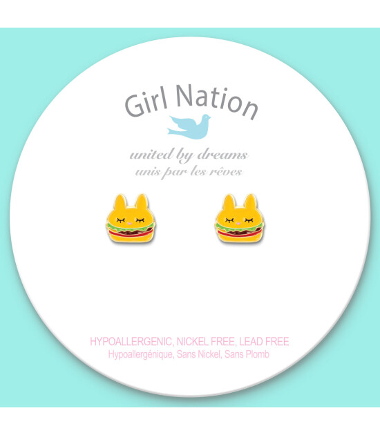 Girl Nation Cutie Küpe // Un-Burger-lievable