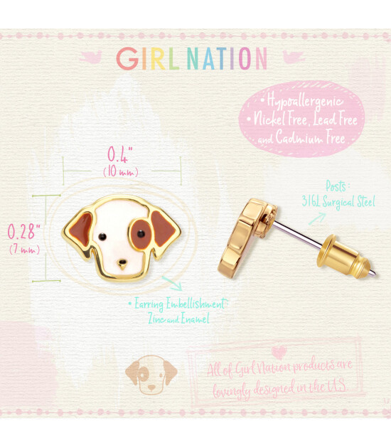Girl Nation Cutie Küpe // Perky Puppy
