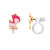 Girl Nation Clip On Klipsli Küpe // Bunny Mermaid