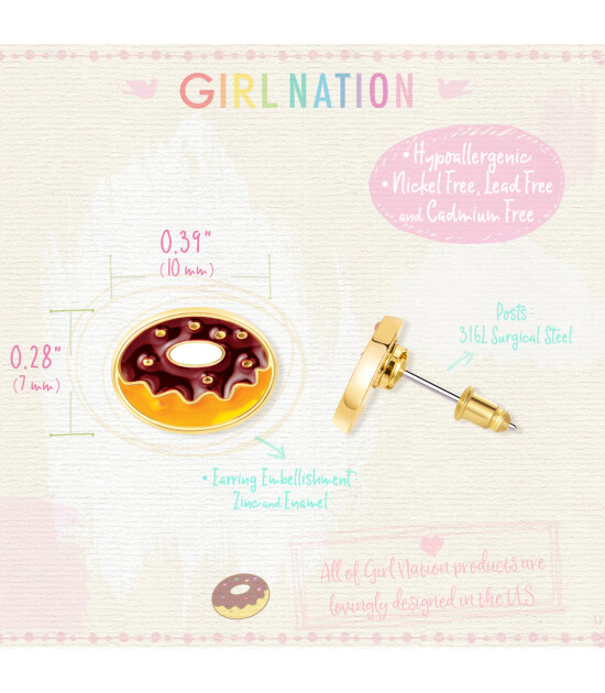 Girl Nation Cutie Küpe // Yummy Donut