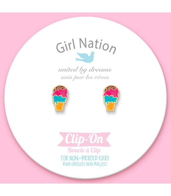 Girl Nation Clip On Klipsli K&uuml;pe //&nbsp;Triple Scoop