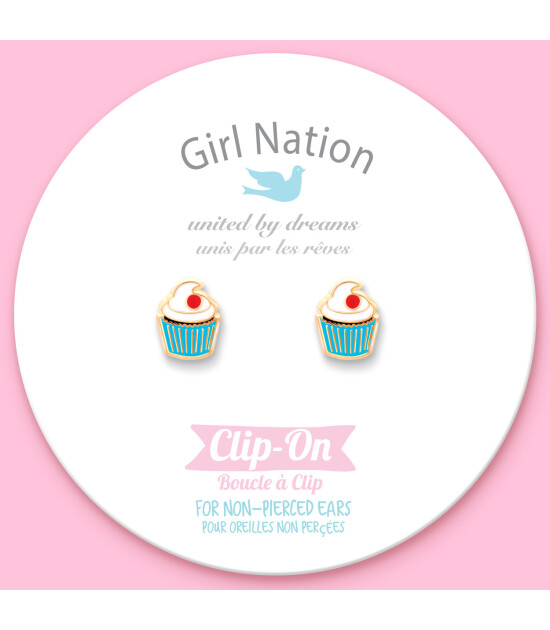 Girl Nation Clip On Klipsli K&uuml;pe //&nbsp;Classic Cupcake