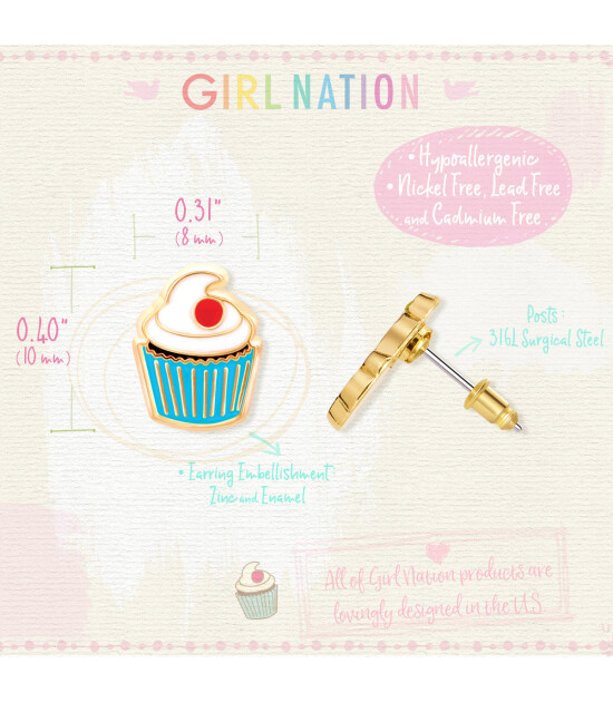 Girl Nation Cutie Küpe // Classic Cupcake