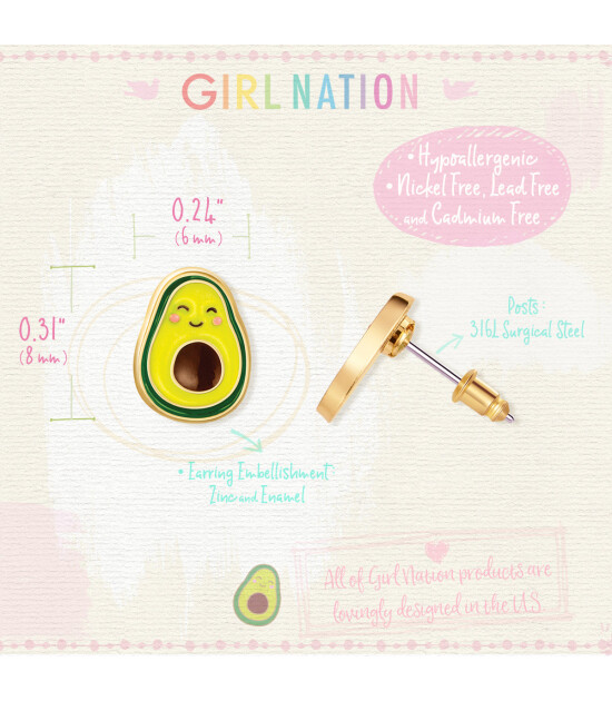 Girl Nation Cutie Küpe // Bravocado