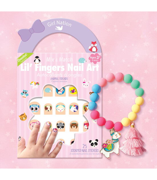 Girl Nation Charming Whimsy Bileklik ve Tırnak Sticker Hediye Set // Glama Llama