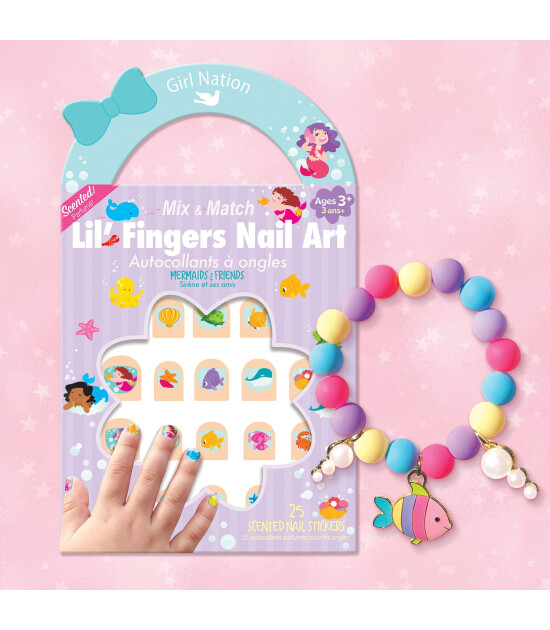 Girl Nation Charming Whimsy Bileklik ve Tırnak Sticker Hediye Set // Under the Sea