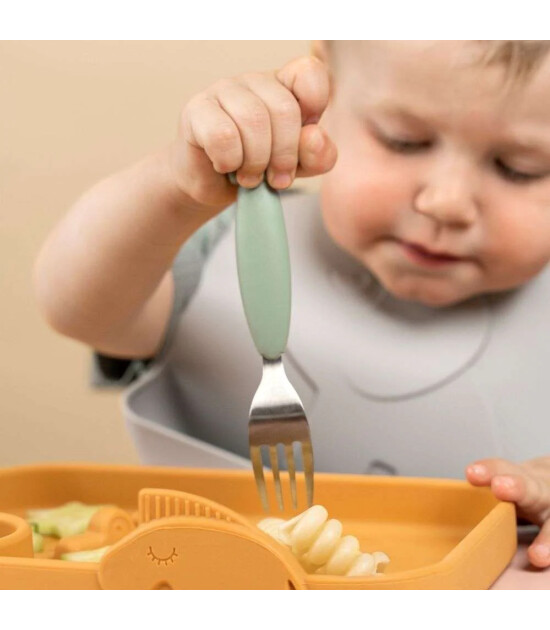 Done by Deer Paslanmaz &Ccedil;elik &Ccedil;atal Kaşık Bı&ccedil;ak Seti // Deer Friends - Yeşil