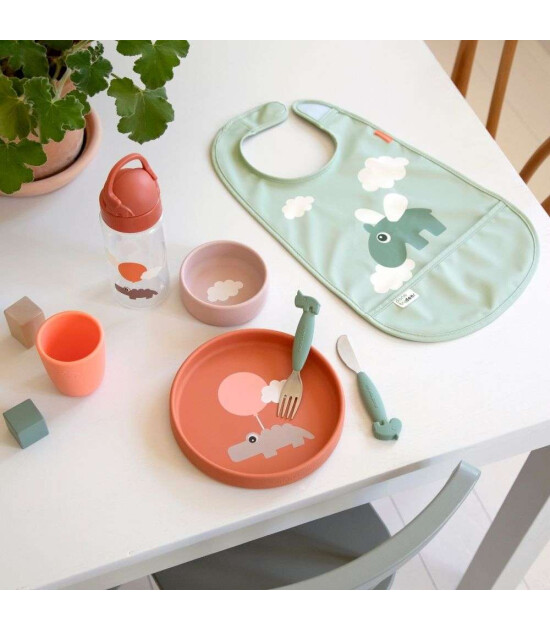 Done by Deer Paslanmaz &Ccedil;elik &Ccedil;atal Kaşık Bı&ccedil;ak Seti // Deer Friends - Yeşil