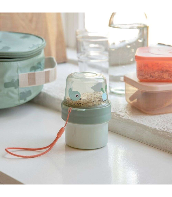 Done by Deer Taşınabilir &Ccedil;ift Hazneli Atıştırmalık Kaps&uuml;l&uuml; // Birdee - Yeşil