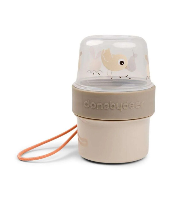 Done by Deer Taşınabilir &Ccedil;ift Hazneli Atıştırmalık Kaps&uuml;l&uuml; // Birdee - Bej