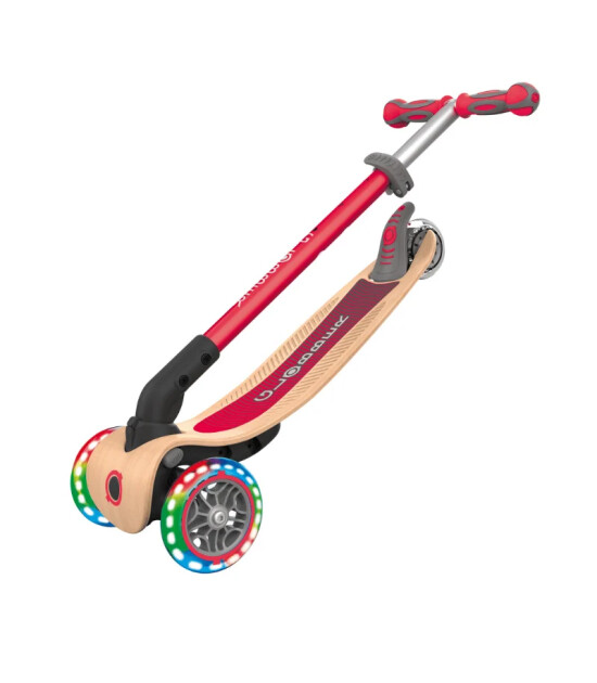 Globber Primo Wood Katlanabilir Scooter - Kırmızı