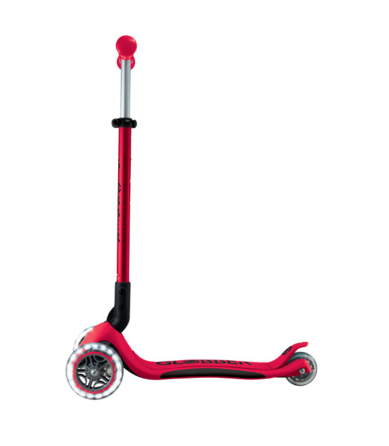 Globber Elite Deluxe Işıklı Scooter // Kırmızı