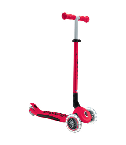 Globber Elite Deluxe Işıklı Scooter // Kırmızı