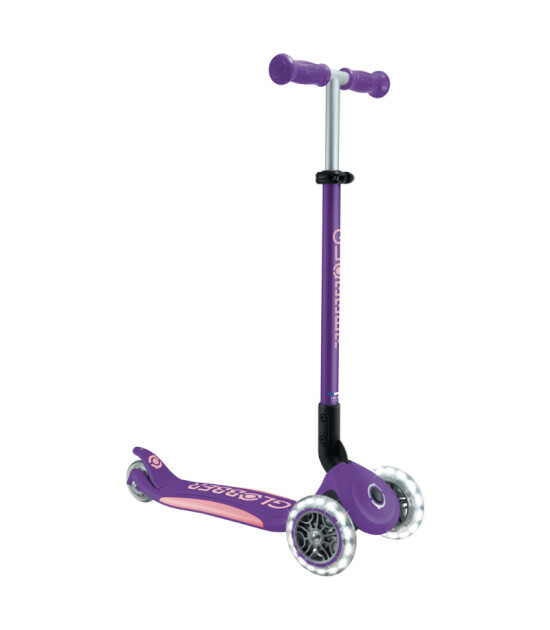 Globber Elite Deluxe Işıklı Scooter // Koyu Mor