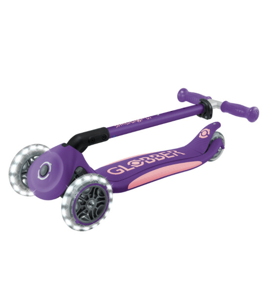 Globber Elite Deluxe Işıklı Scooter // Koyu Mor