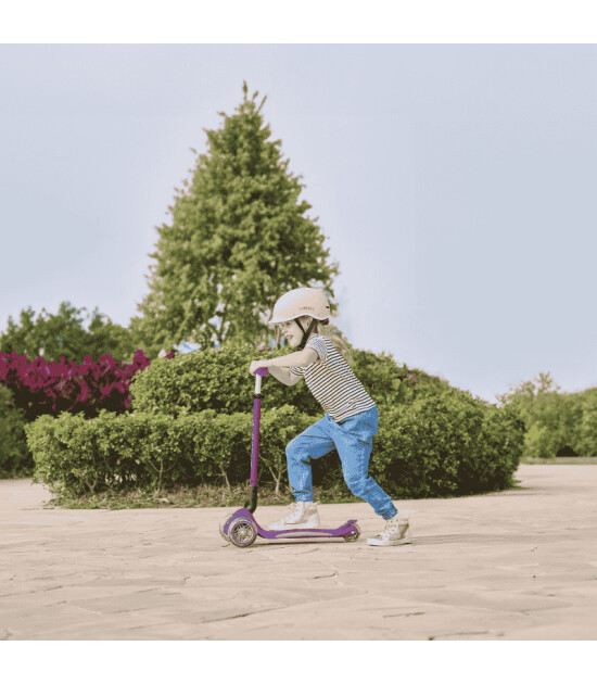 Globber Elite Deluxe Işıklı Scooter // Koyu Mor