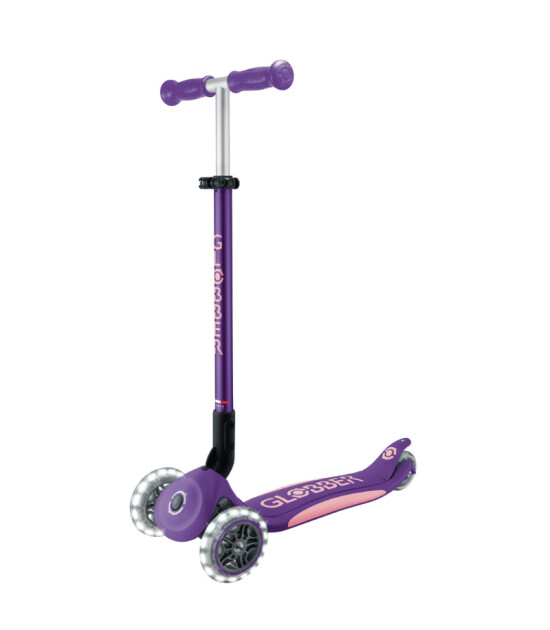 Globber Elite Deluxe Işıklı Scooter // Koyu Mor