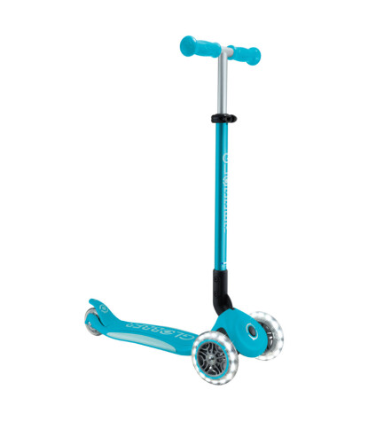Globber Elite Deluxe Işıklı Scooter // Mavi