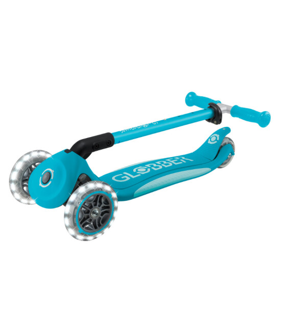 Globber Elite Deluxe Işıklı Scooter // Mavi