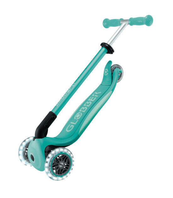 Globber Elite Deluxe Işıklı Scooter // Koyu Mint