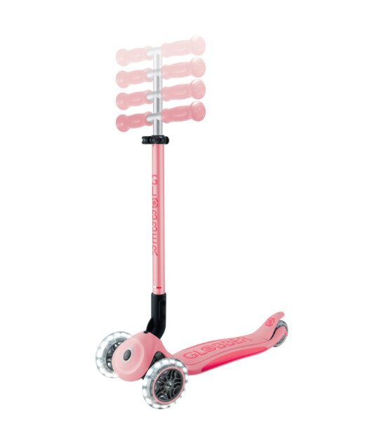 Globber Elite Deluxe Işıklı Scooter // Pastel Pembe