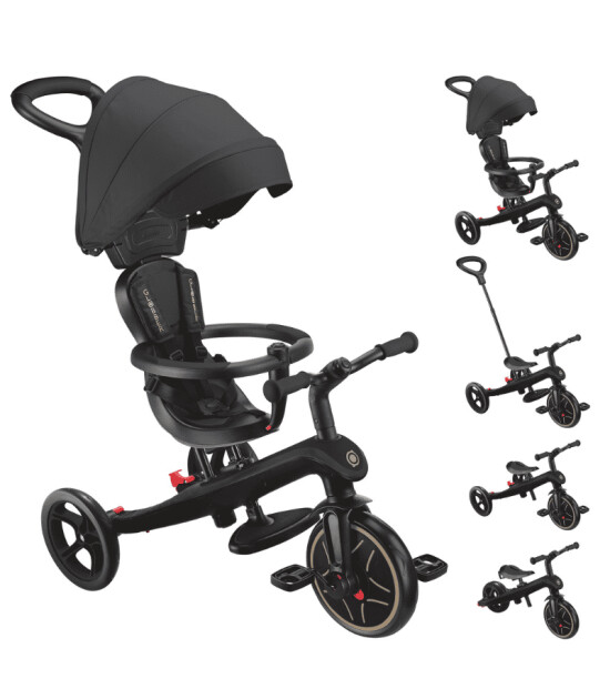 Globber Explorer Trike 4in1 &Ccedil;ocuk Bisikleti // Black