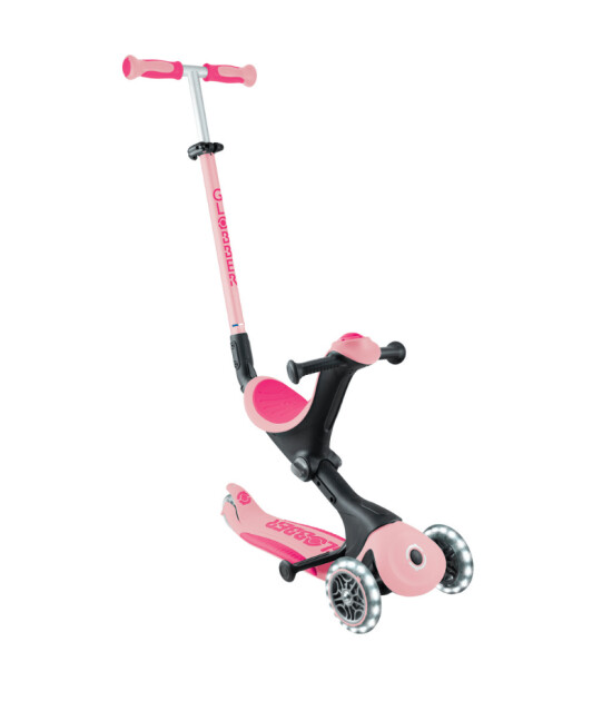 Globber Go Up Deluxe Işıklı Scooter // Pastel Pembe