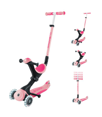 Globber Go Up Deluxe Işıklı Scooter // Pastel Pembe