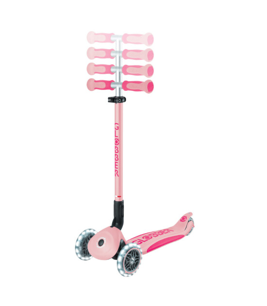 Globber Go Up Deluxe Işıklı Scooter // Pastel Pembe
