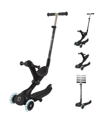 Globber Go Up Deluxe Işıklı Scooter // Siyah