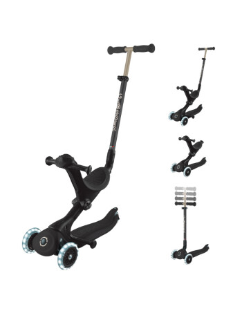 Globber Go Up Deluxe Işıklı Scooter // Siyah