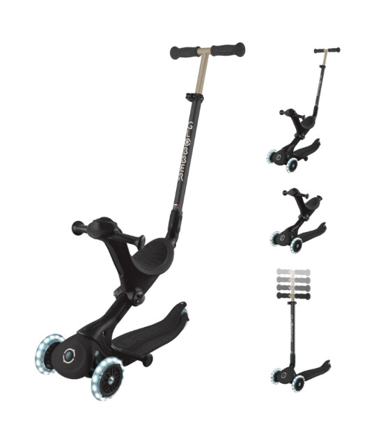 Globber Go Up Deluxe Işıklı Scooter // Siyah