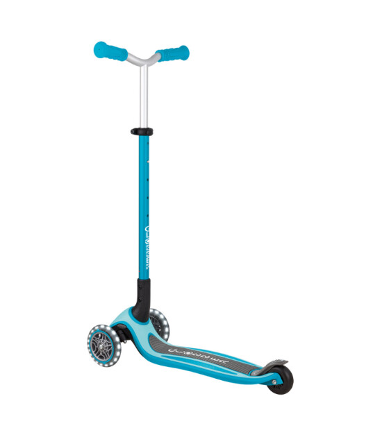 Globber Master Işıklı Katlanabilir Scooter // Okyanus Mavisi