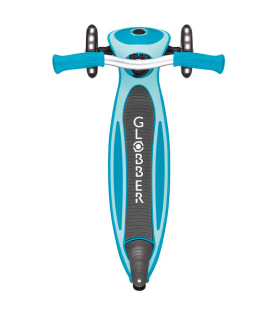 Globber Master Işıklı Katlanabilir Scooter // Okyanus Mavisi