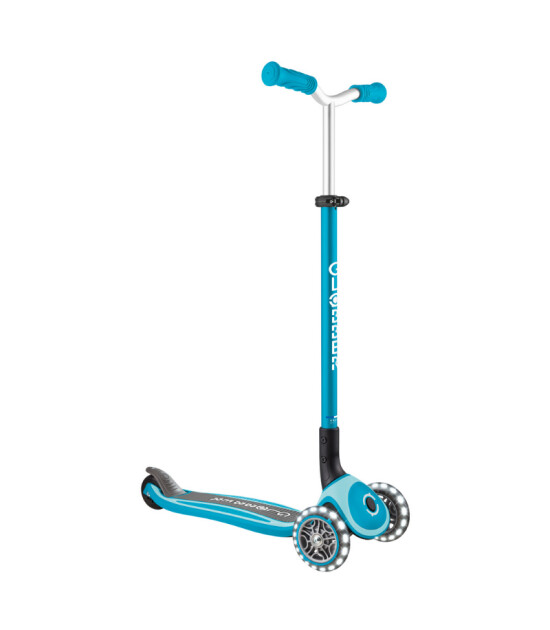 Globber Master Işıklı Katlanabilir Scooter // Okyanus Mavisi