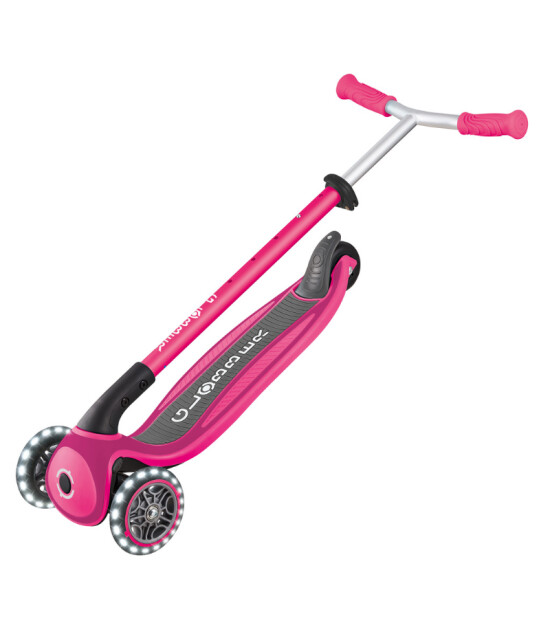 Globber Master Işıklı Katlanabilir Scooter // Fuşya