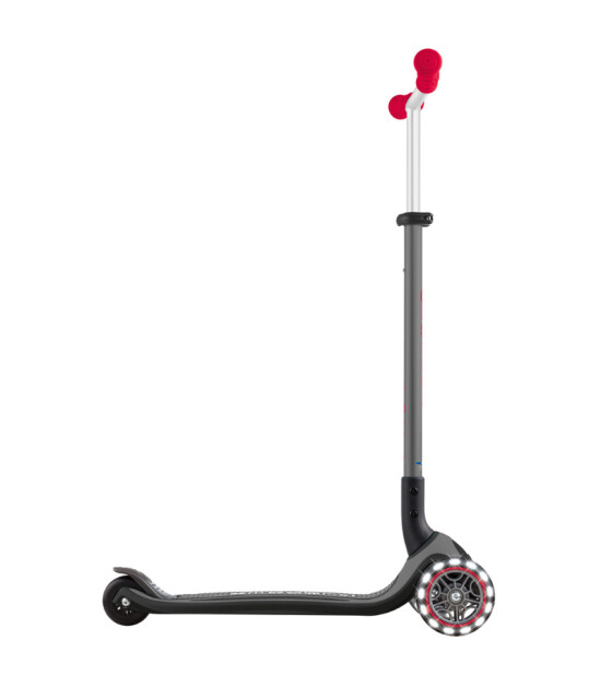 Globber Master Işıklı Katlanabilir Scooter // Kırmızı - Siyah