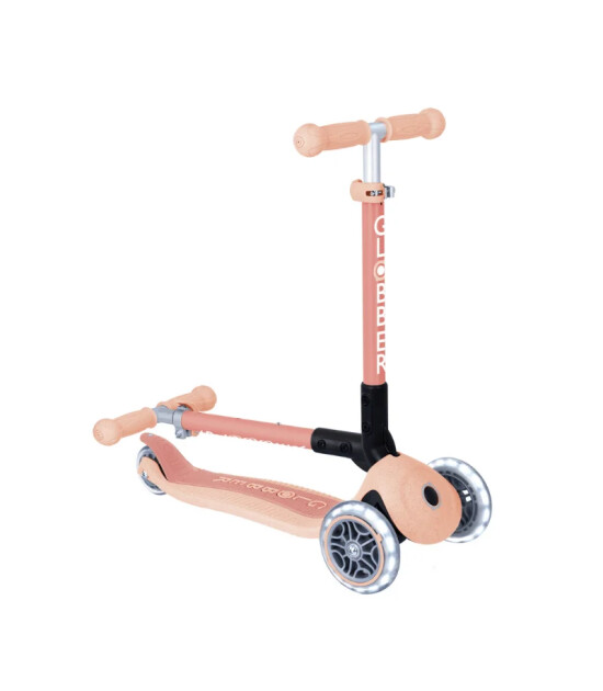 Globber Junior Ecologic Katlanabilir Işıklı Scooter - Peach