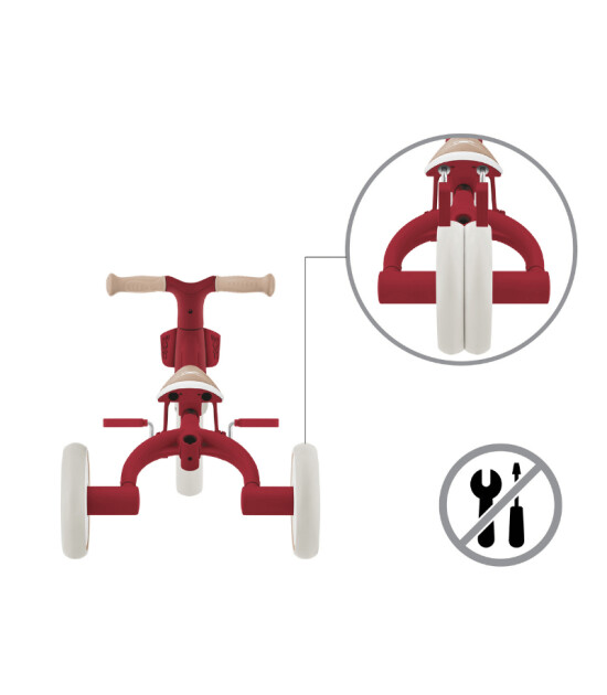 Globber Learning Trike 3in1 Plus Ecologic Bisiklet - Vintage Kırmızı