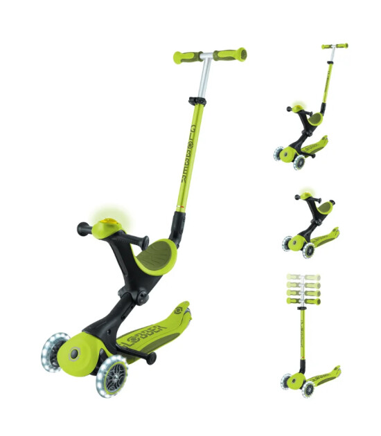Globber Go Up Deluxe Işıklı Scooter - Yeşil