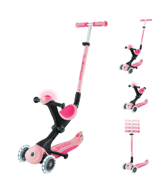 Globber Go Up Deluxe Işıklı Scooter - Pastel Pembe