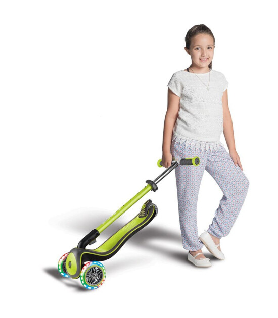 Globber Elite Deluxe Işıklı Scooter // Yeşil