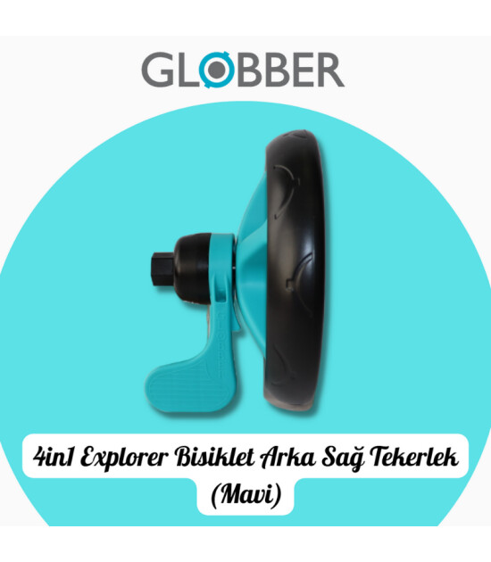 Globber Explorer Trike 4in1 Yedek Parça Çocuk Bisikleti // Arka Sağ Tekerlek - Blue