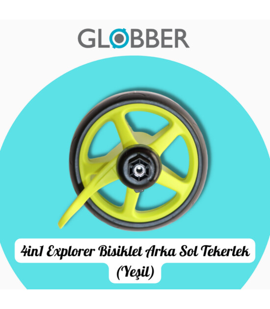 Globber 4in1 Explorer Bisiklet Yedek Parça // Arka Sol Tekerlek (Yeşil ...